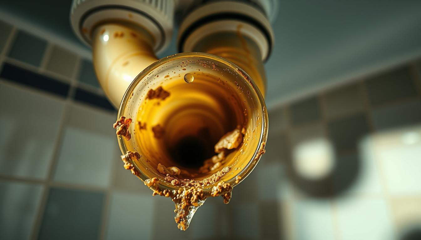 Ablagerungen in Küchenabläufen