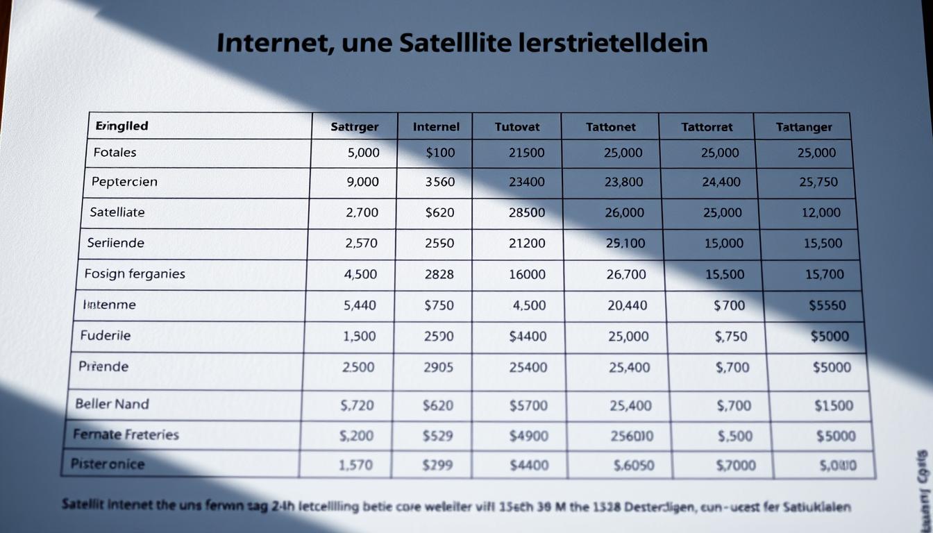 Satelliteninternet Tarife Kostenübersicht