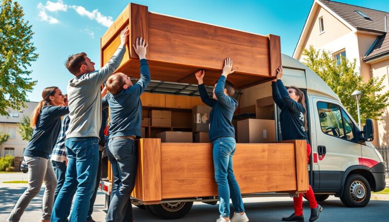 Studentische Umzugshelfer Heinersdorf beim Möbeltransport