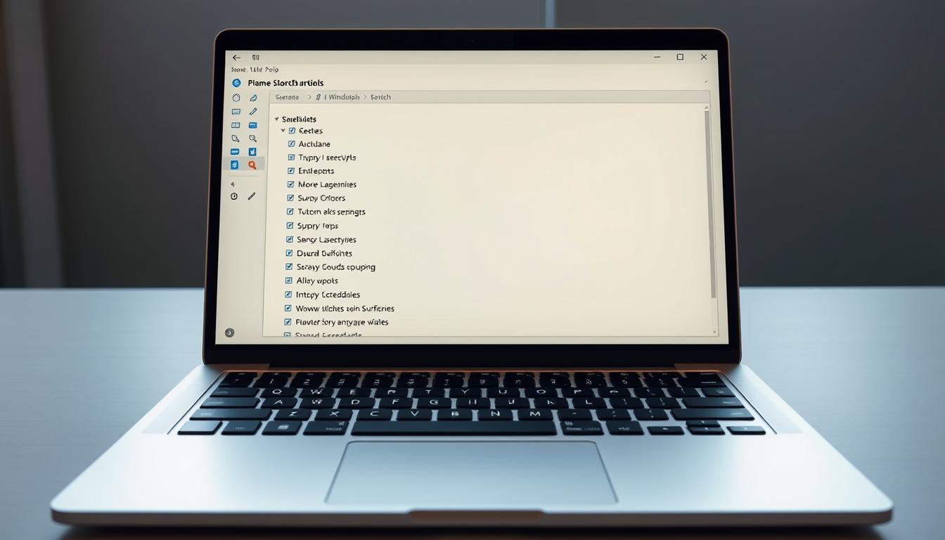 Tastenkombinationen Screenshot